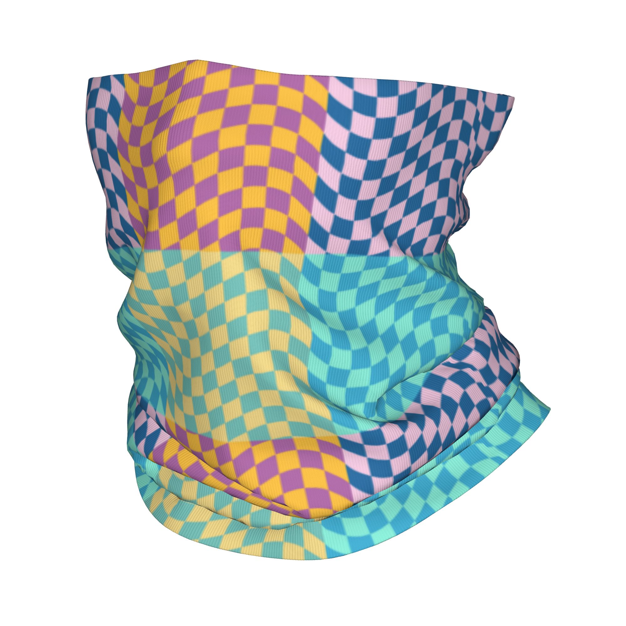 Neck Gaiter Face Cover - Custom Colored Checkered Bandana Neck Gaiter
