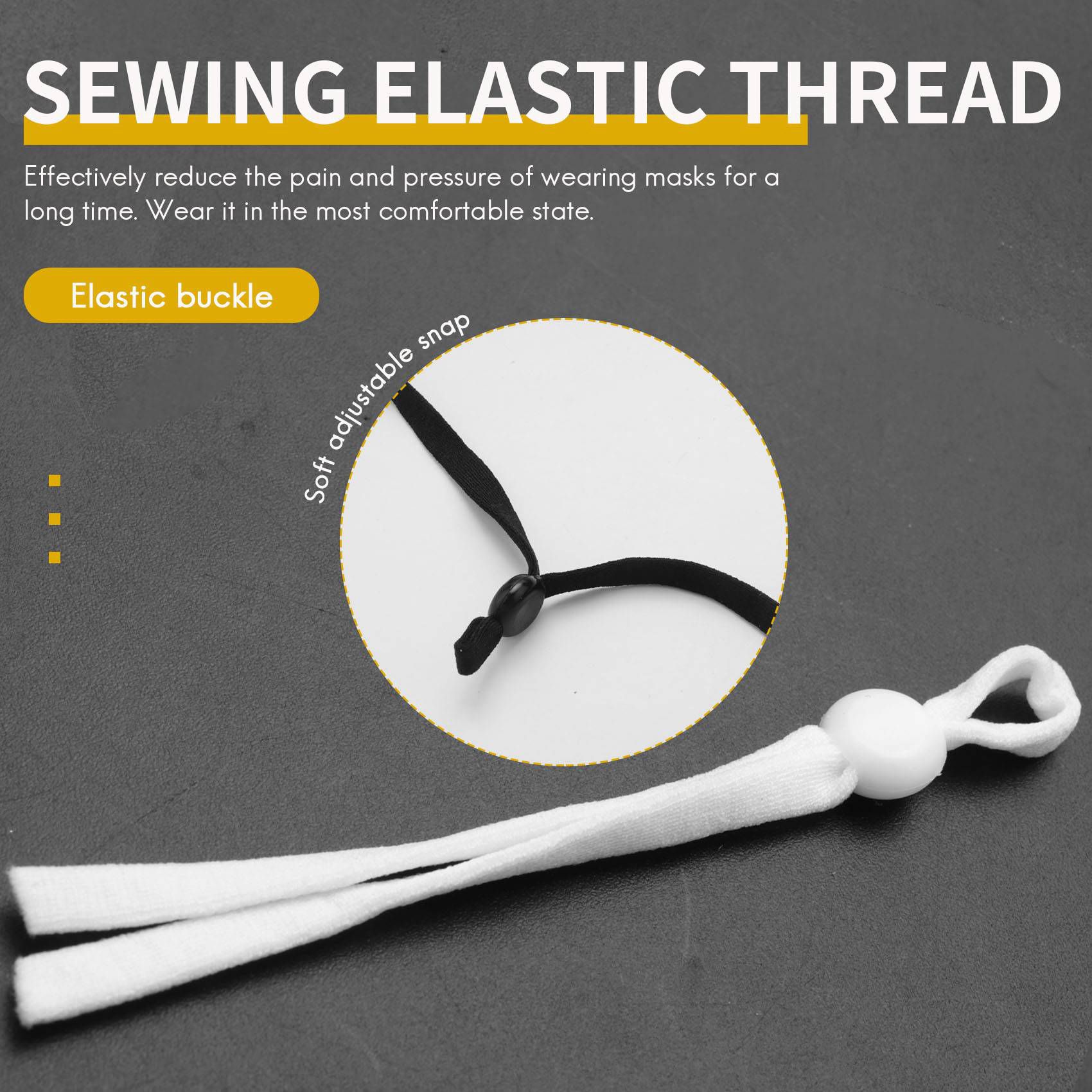 A27F-2000 Pcs Sewing Elastic B - Mask Lanyard Adjustable ulasan dan harga