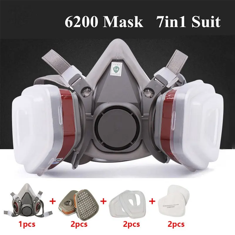 7in1 Gas Proof Half Face Mask  - Respirator Half Face ulasan dan harga