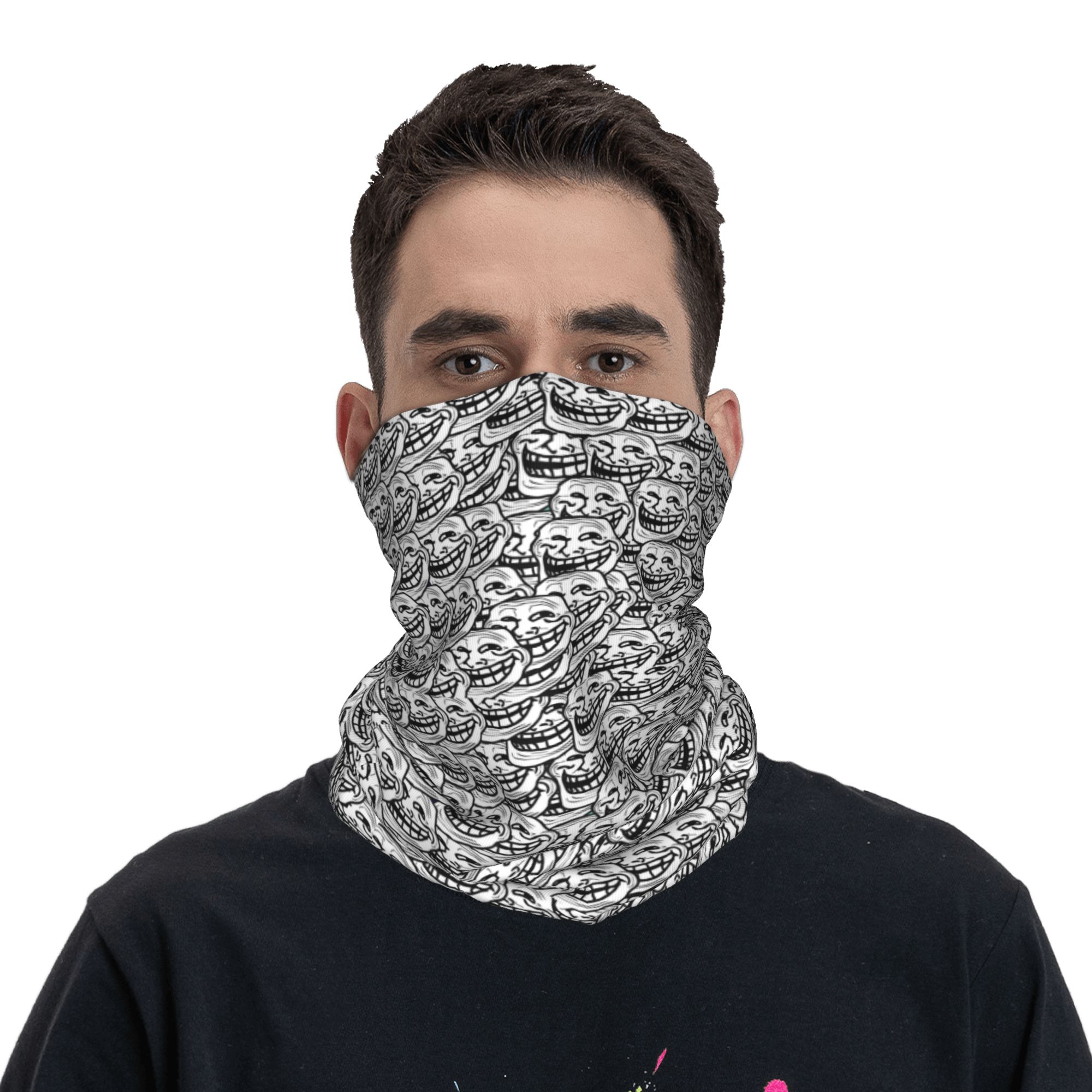 Funny Anime Troll Face Quest V - Neck Gaiter Face Cover ulasan dan harga