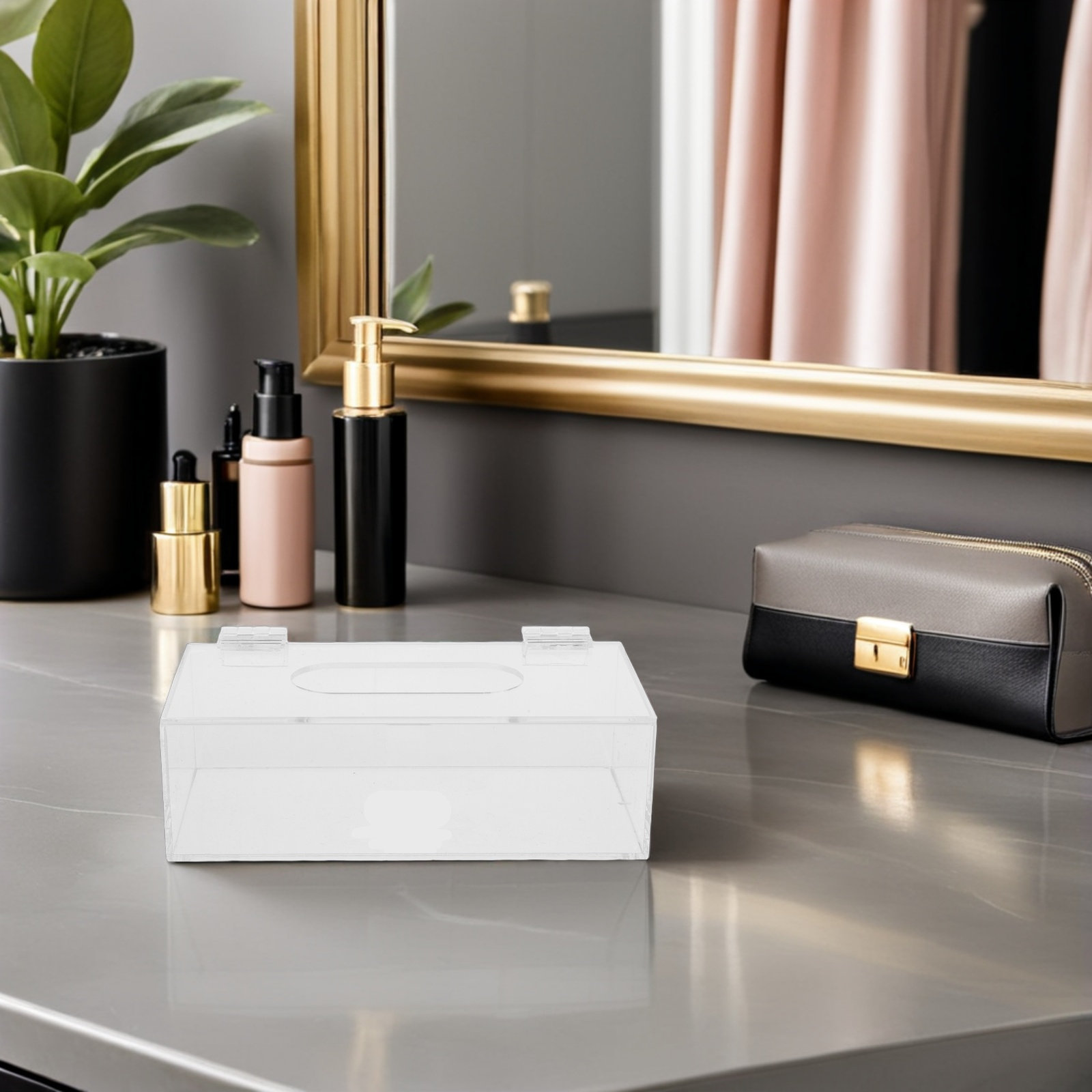 Clear Acrylic Mask Storage Box - Face Mask Storage Box ulasan dan harga