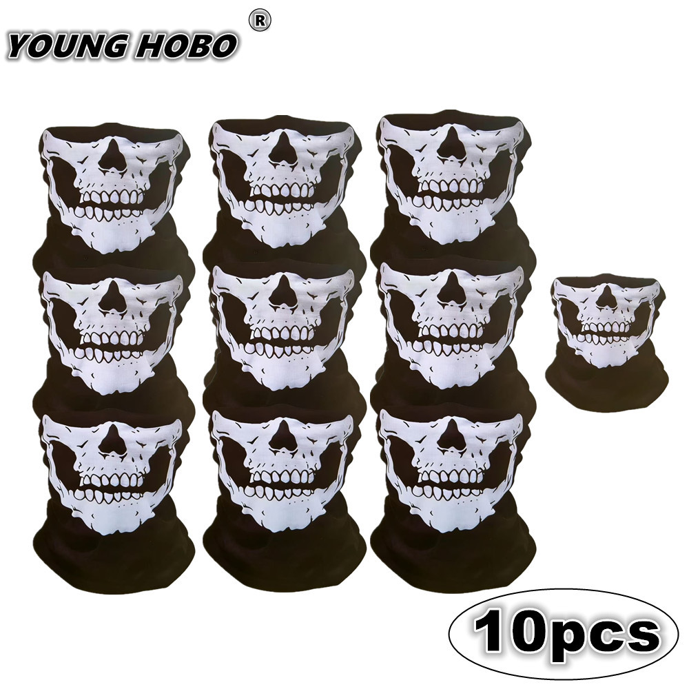 10pcs Skull Seamless Windproof - Sports Mask Breathable ulasan dan harga