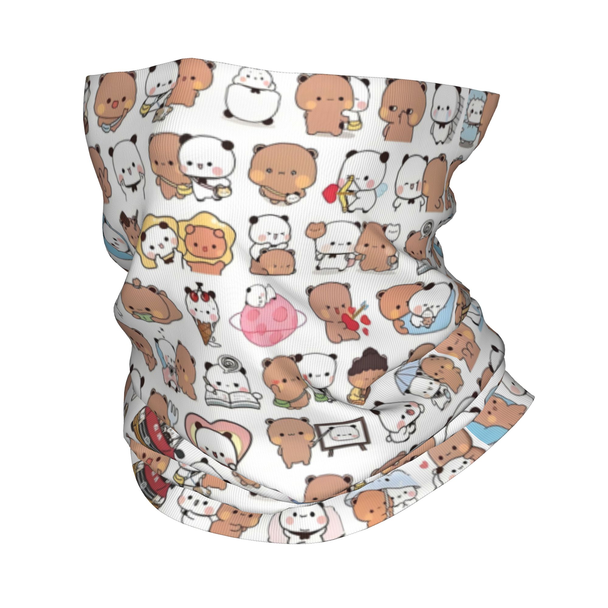 Custom Bear Cartoon Peach And  - Neck Gaiter Face Cover ulasan dan harga