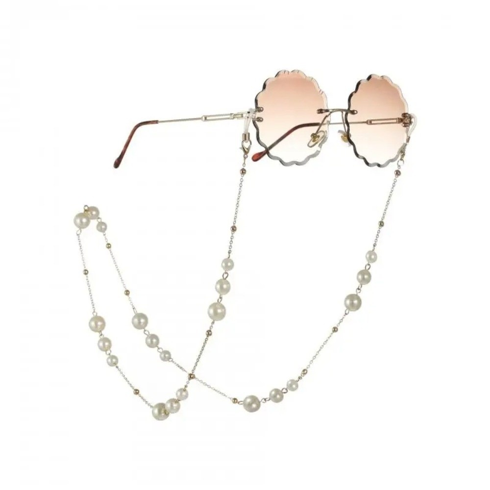 Trendy Pearl Beaded Sunglass C - Mask Lanyard Adjustable ulasan dan harga
