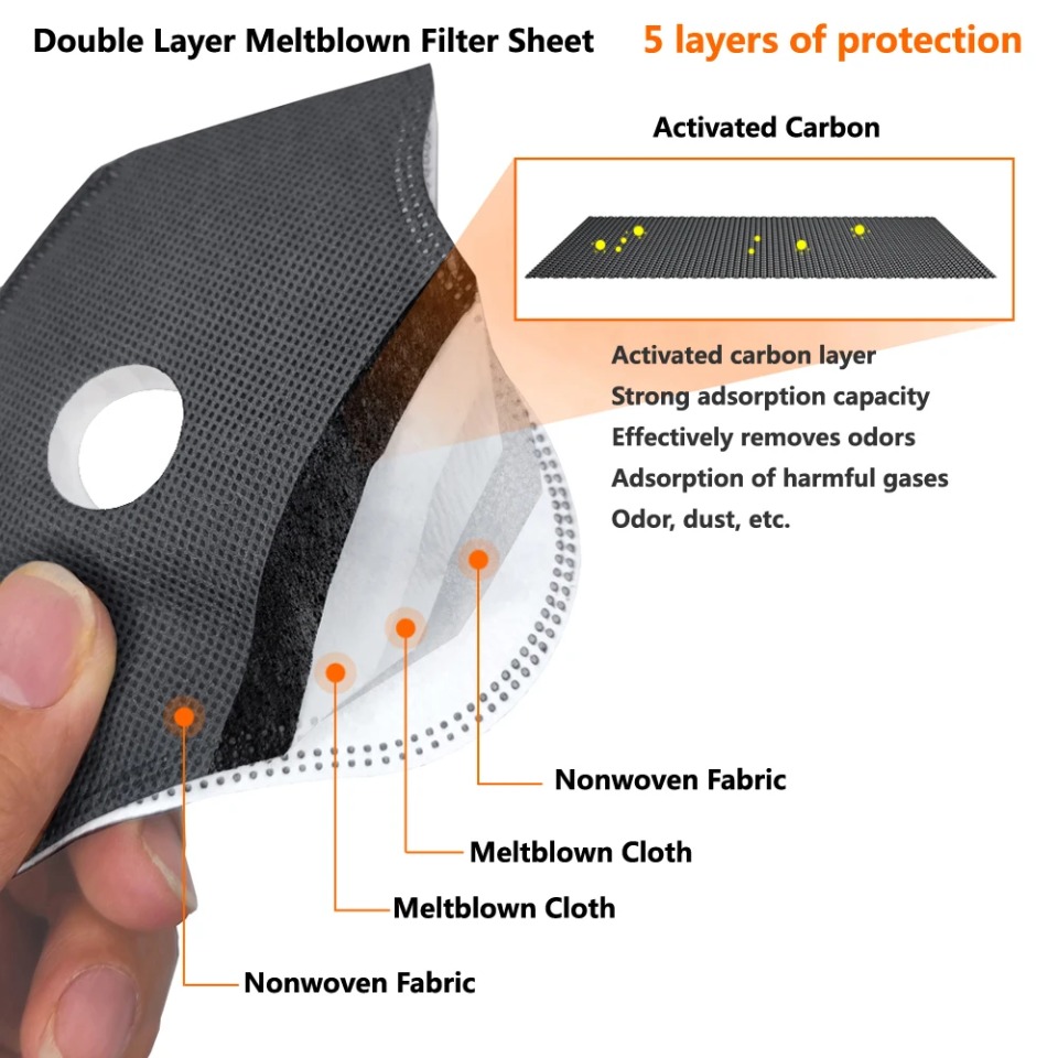 1PCS Cycling Mask With Activat - Anti Pollution Mask ulasan dan harga