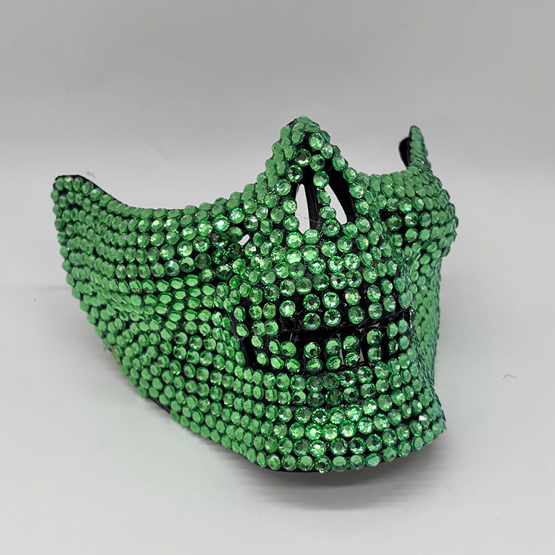 Rhinestone Half Skull Mask for - Respirator Half Face ulasan dan harga