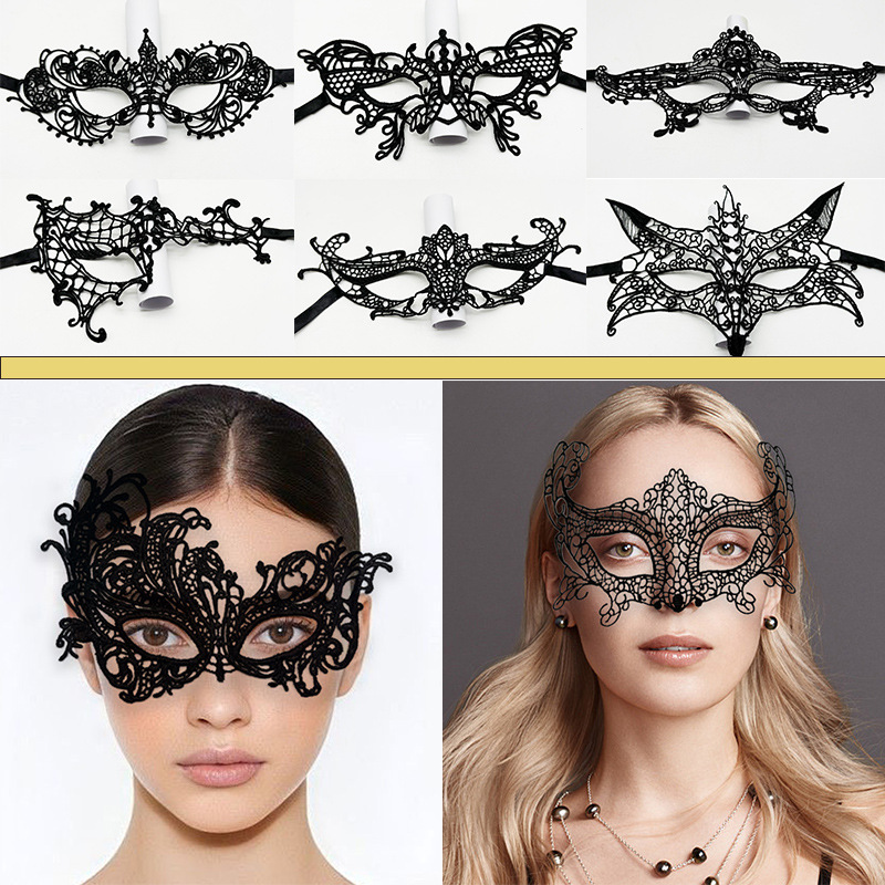 Sexy Women Lace Hollow Masquer - Respirator Half Face ulasan dan harga