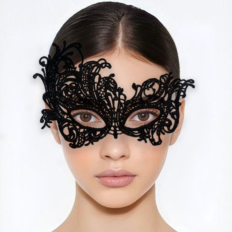 Sexy Women Lace Hollow Masquer - Respirator Half Face ulasan dan harga