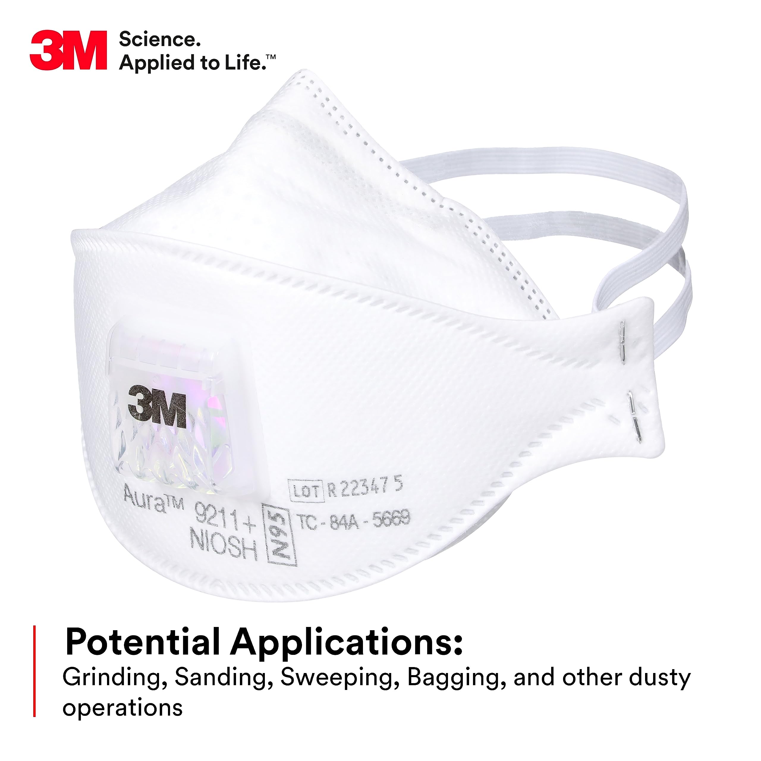3M Aura 9211+ Particulate Resp - Dust Mask Construction ulasan dan harga