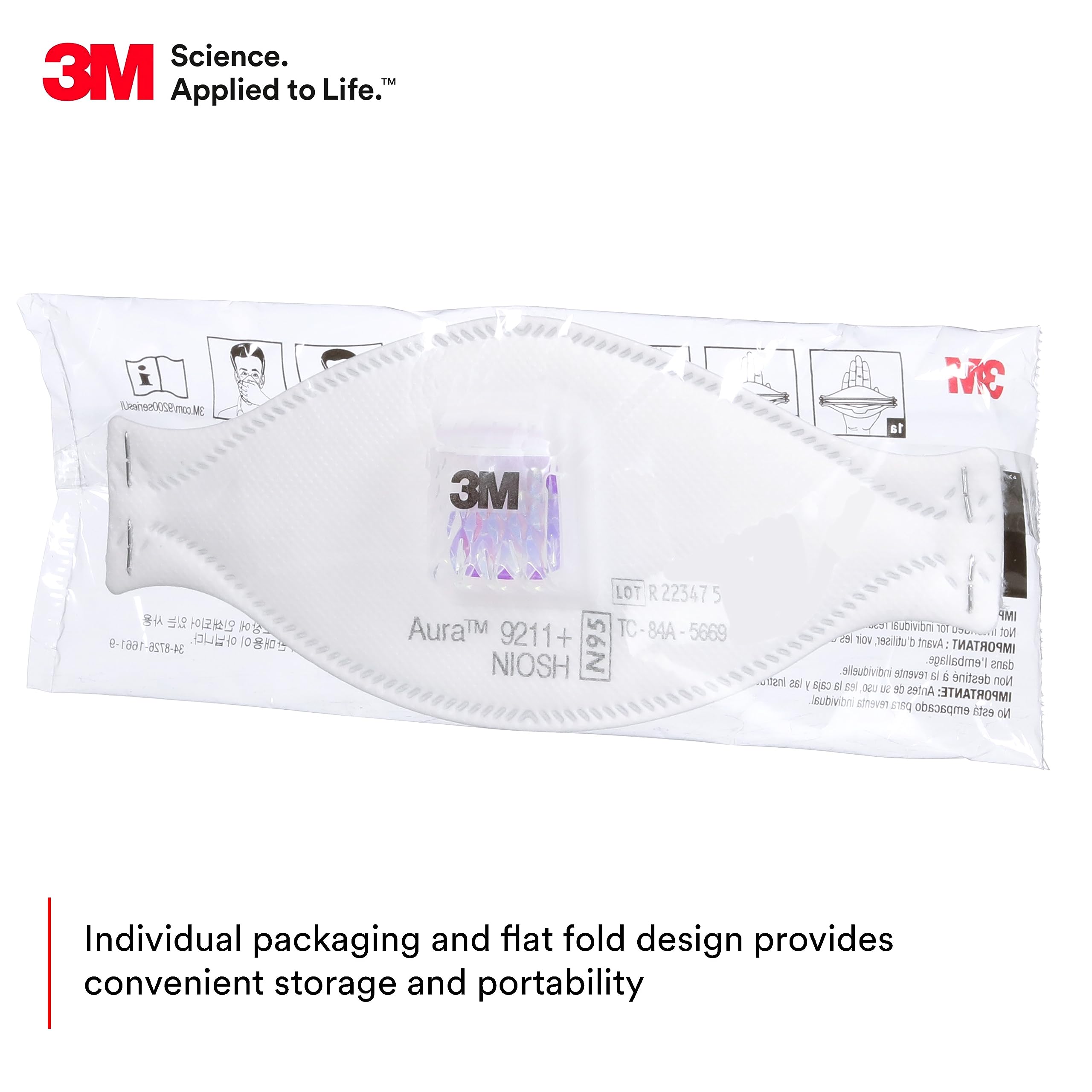 3M Aura 9211+ Particulate Resp - Dust Mask Construction ulasan dan harga