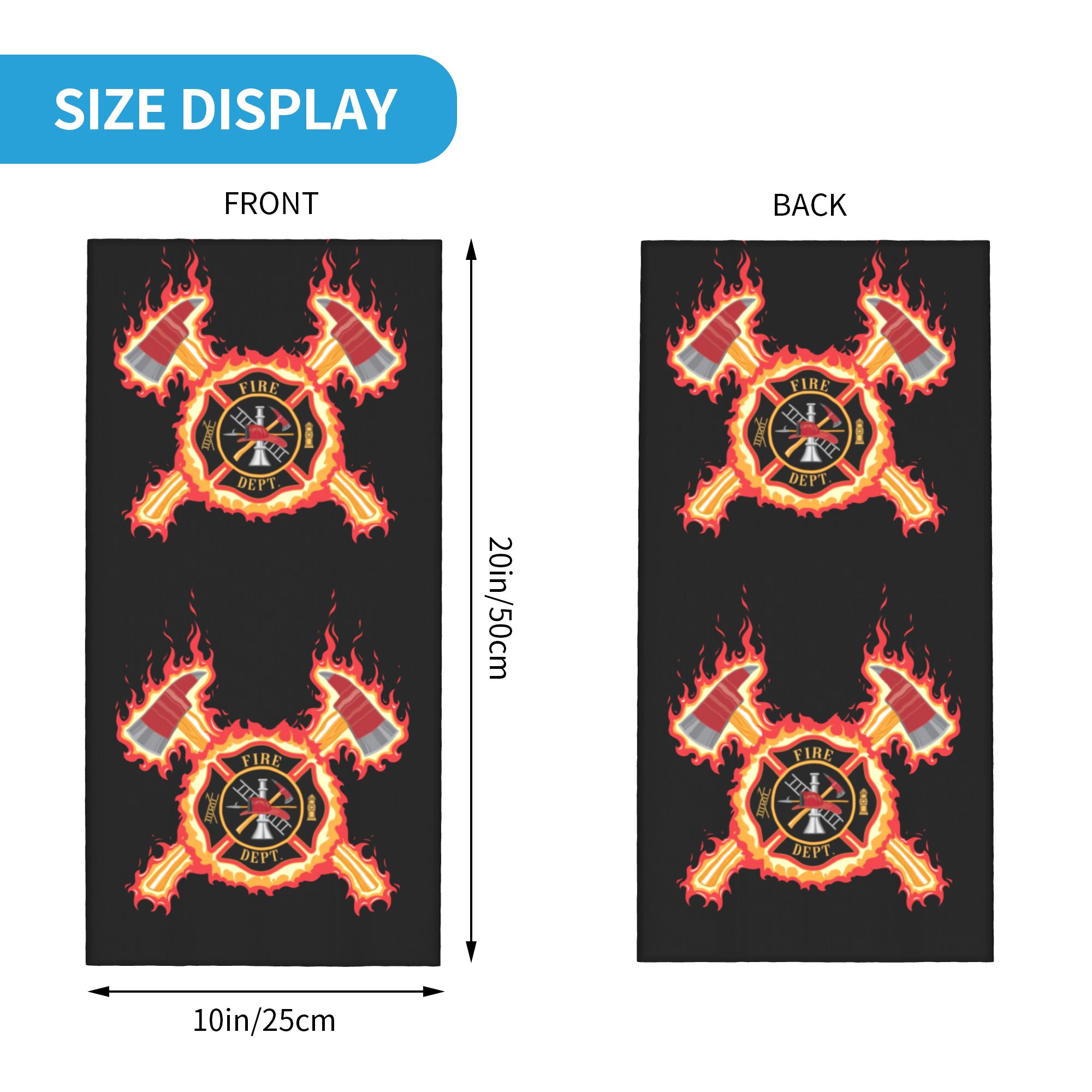 Custom Firefighter Cross Banda - Neck Gaiter Face Cover ulasan dan harga
