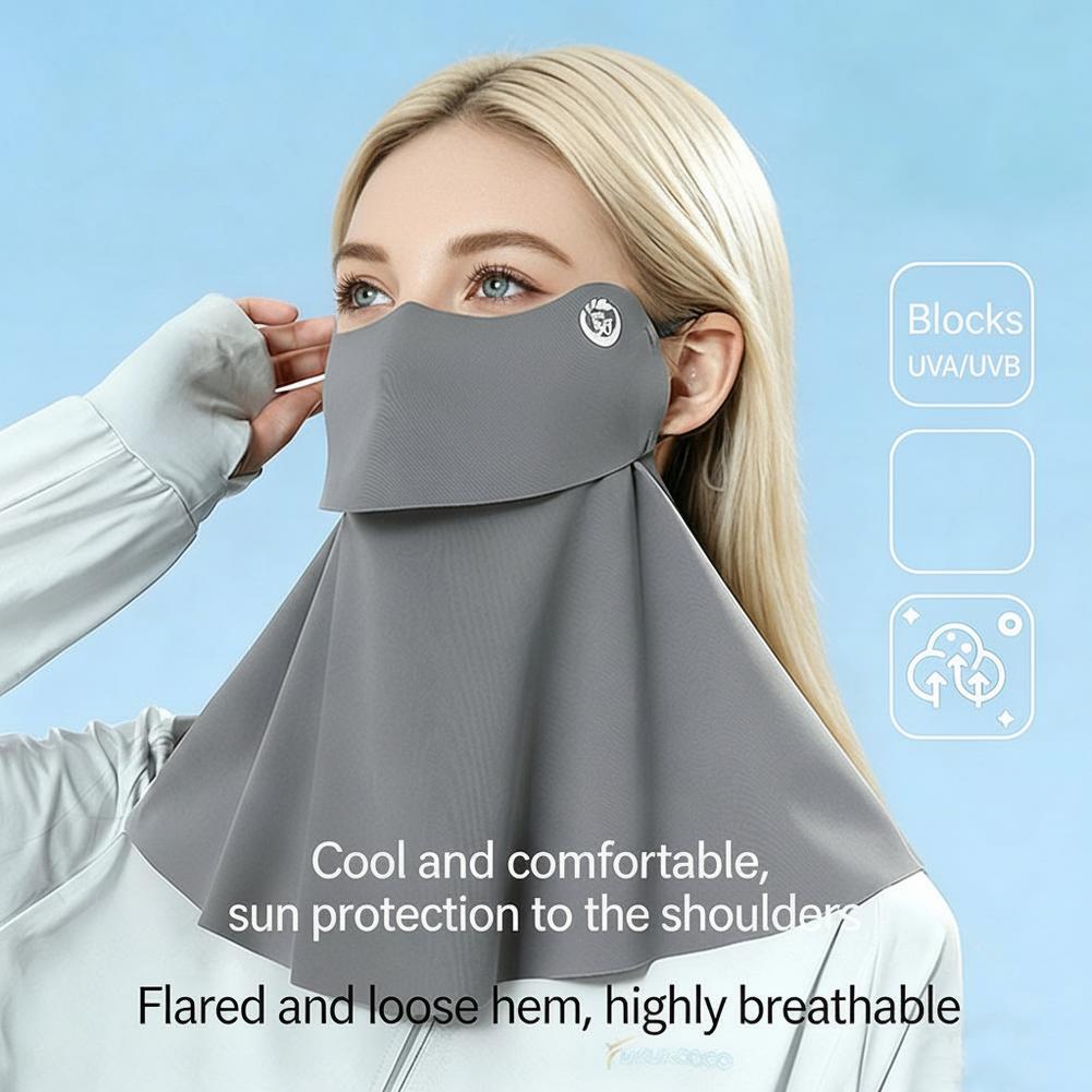 UPF50+ Cooling Sun Protection  - Sports Mask Breathable ulasan dan harga