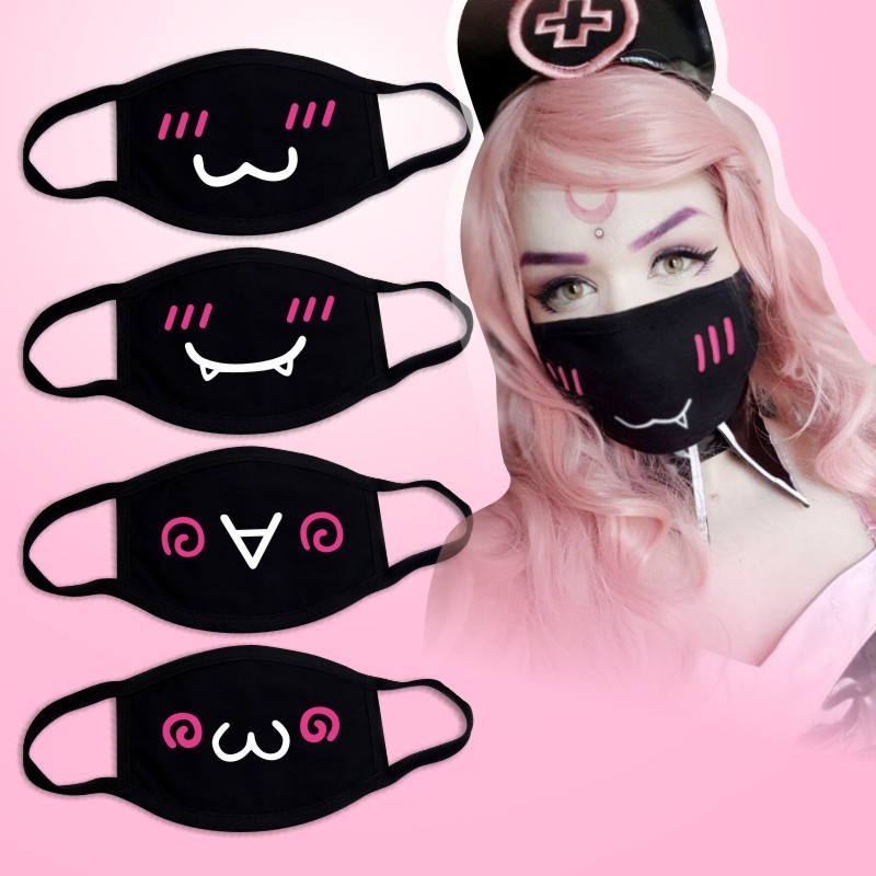 Black Cotton Mask Unisex Winte - Respirator Half Face ulasan dan harga