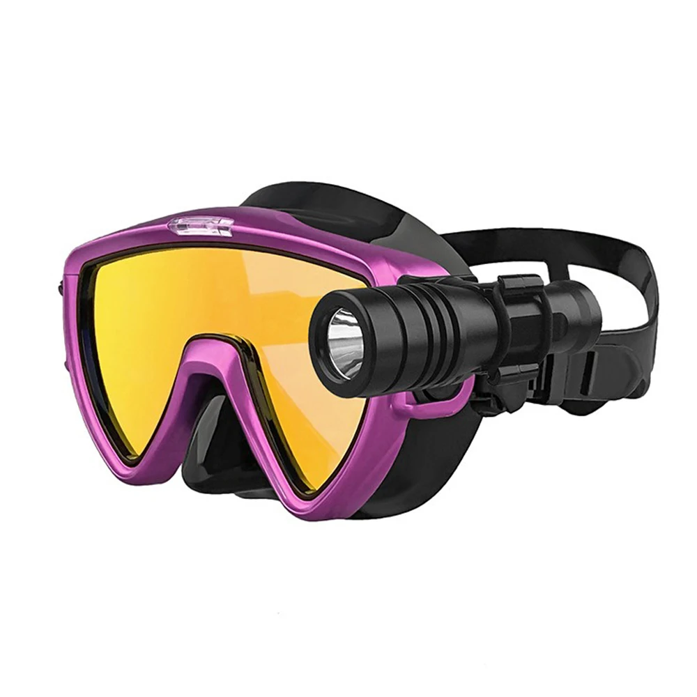 Scuba Diving Mask with flashli - Silicone Mask Bracket ulasan dan harga