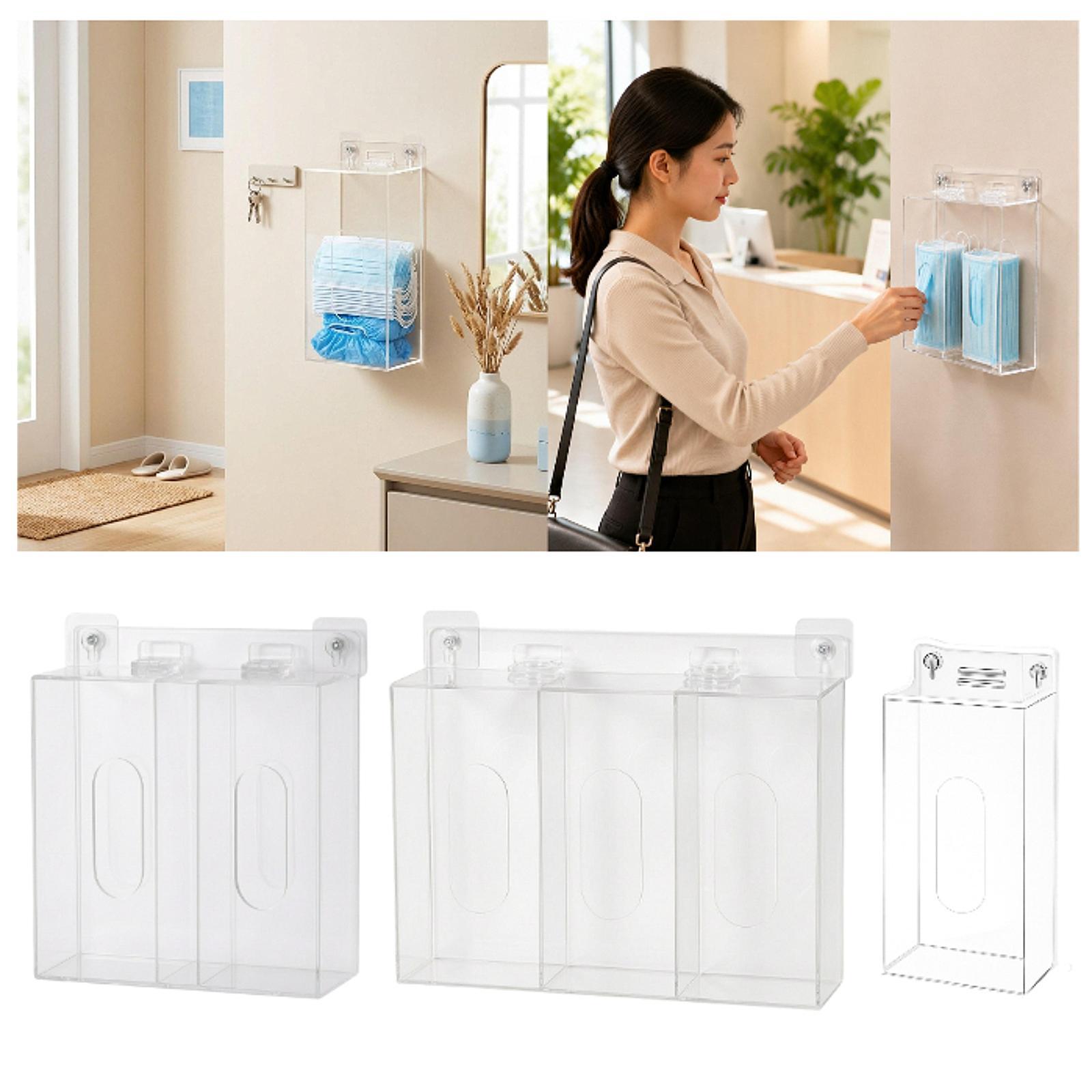 Acrylic Glove Box Holder Wall  - Face Mask Storage Box ulasan dan harga